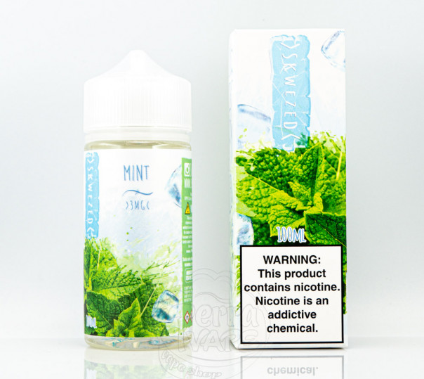 Рідина Skwezed Organic Mint 100ml 3mg на органічному нікотині зі смаком м'яти