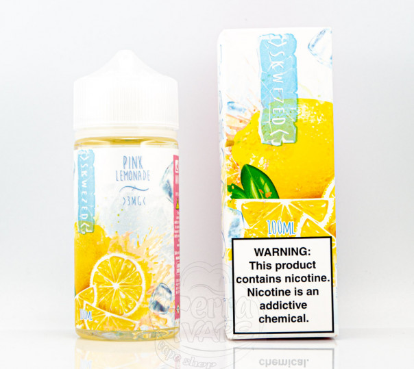 Жидкость Skwezed Organic Pink Lemonade Ice 100ml 3mg на органическом никотине со вкусом розового лимонада с холодком