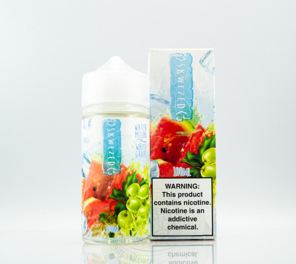 Жидкость Skwezed Organic Watermelon White Grape Ice 100ml 3mg на органическом никотине со вкусом арбуза и белого винограда с холодком