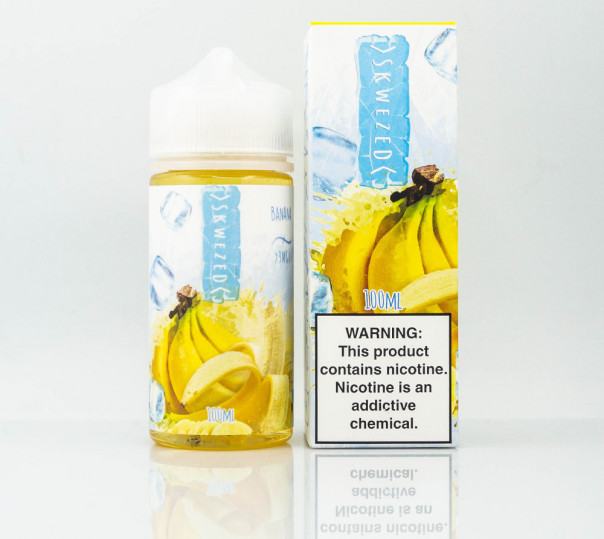 Рідина Skwezed Organic Banana Ice 100ml 3mg на органічному нікотині зі смаком банана з холодком