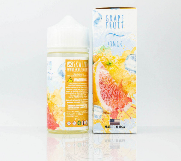 Жидкость Skwezed Organic Grapefruit Ice 100ml 3mg на органическом никотине со вкусом грейпфрута с холодком