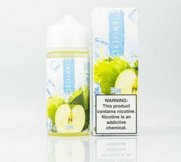 Рідина Skwezed Organic Green Apple Ice 100ml 3mg на органічному нікотині зі смаком зеленого яблука з холодком