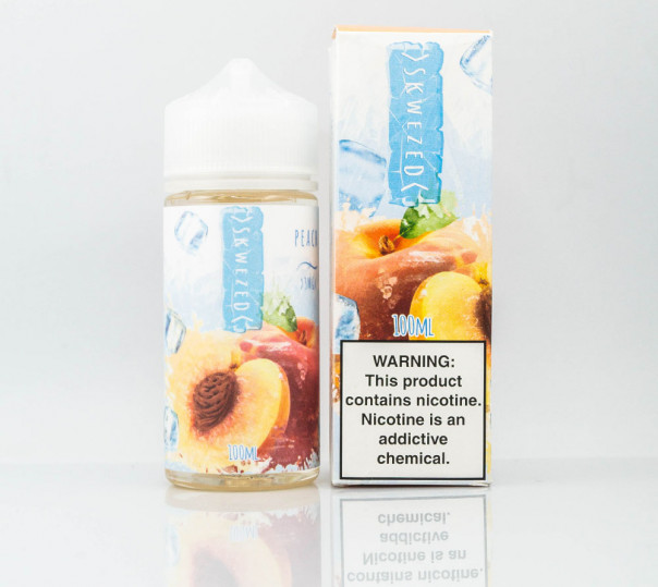 Рідина Skwezed Organic Peach Ice 100ml 3mg на органічному нікотині зі смаком персика з холодком