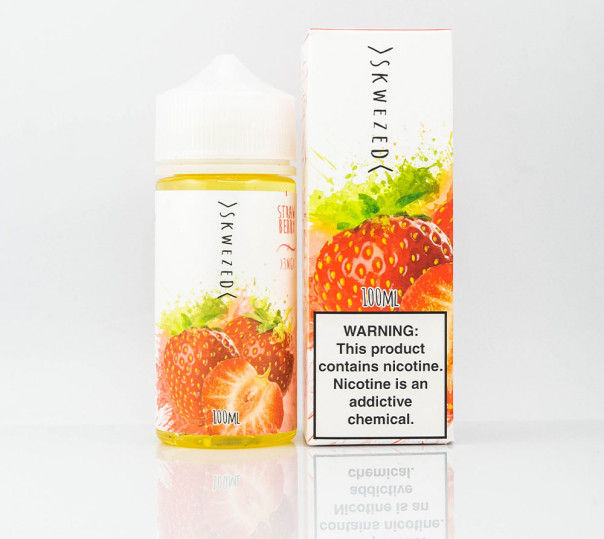 Жидкость Skwezed Organic Strawberry 100ml 3mg на органическом никотине со вкусом клубники