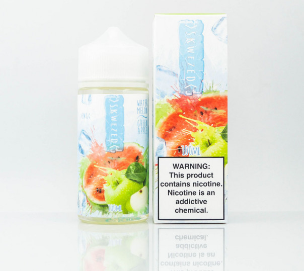 Рідина Skwezed Organic Watermelon Green Apple Ice 100ml 3mg на органічному нікотині зі смаком кавуна і яблука з холодком