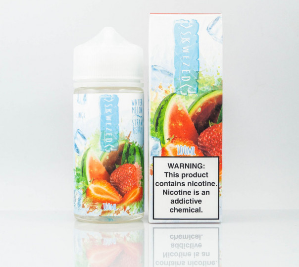 Рідина Skwezed Organic Watermelon Strawberry Ice 100ml 3mg на органічному нікотині зі смаком кавуна та полуниці з холодком