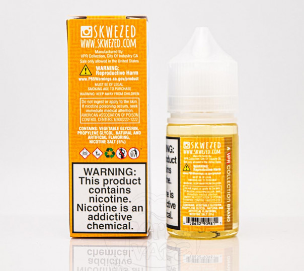 Жидкость Skwezed Salt Grapefruit Ice 30ml 50mg на солевом никотине со вкусом грейпфрута с холодком