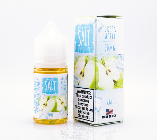 Жидкость Skwezed Salt Green Apple Ice 30ml 25mg на солевом никотине со вкусом зеленого яблока с холодком