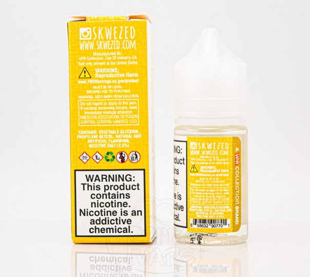 Рідина Skwezed Salt Mango 30ml 50mg на сольовому нікотині зі смаком манго