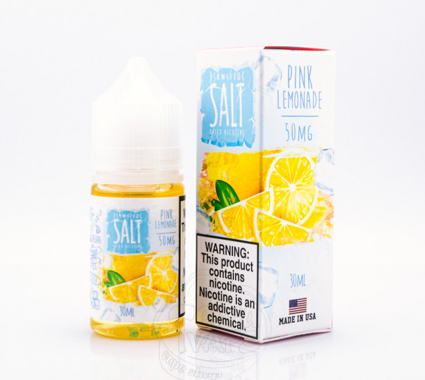 Рідина Skwezed Salt Pink Lemonade Ice 30ml 50mg на сольовому нікотині зі смаком рожевого лимонаду з холодком