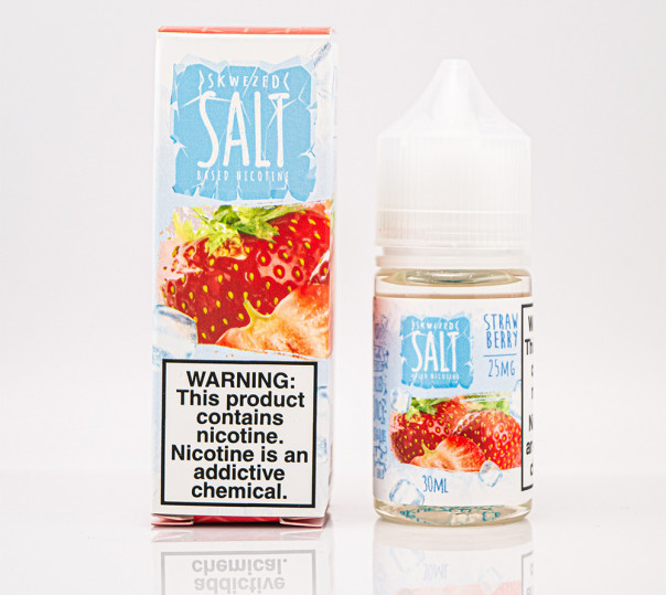 Рідина Skwezed Salt Strawberry Ice 30ml 25mg на сольовому нікотині зі смаком полуниці з холодком