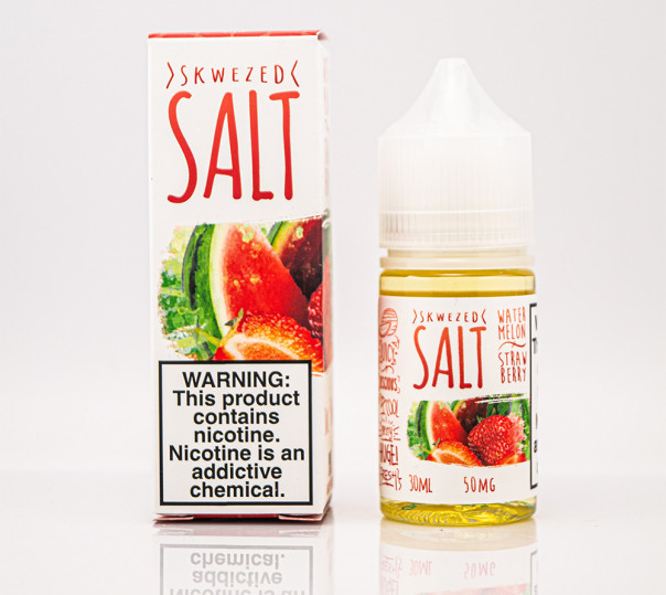 Рідина Skwezed Salt Watermelon Strawberry 30ml 25mg на сольовому нікотині зі смаком кавуна і полуниці