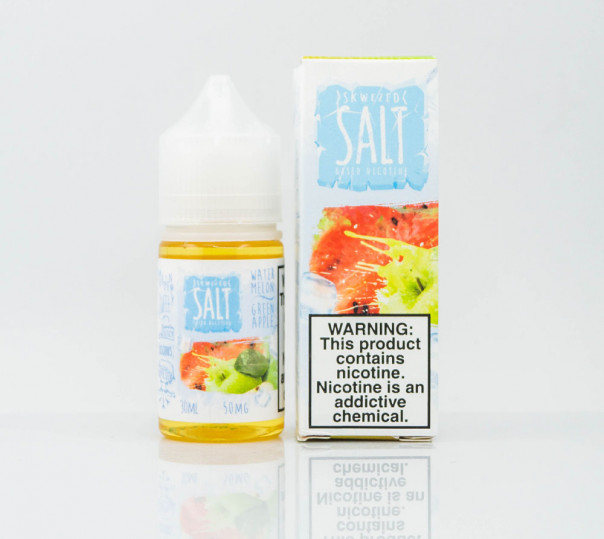 Рідина Skwezed Salt Watermelon Green Apple Ice 30ml 25mg на сольовому нікотині зі смаком кавуна і зеленого яблука з холодком