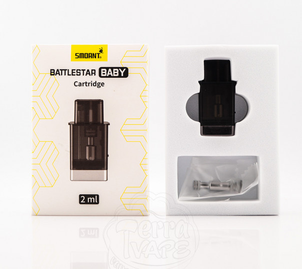 Картридж Smoant BattleStar Baby Cartridge (з двома випаровувачами) для багаторазової POD системи Charon Baby / Battlestar Baby 2ml