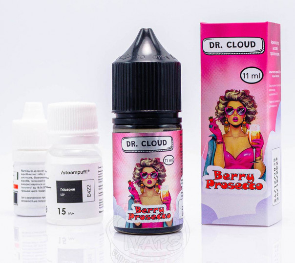 Рідина Dr.Cloud Salt Berry Prosecco 30ml 50mg зі смаком ягідного просеко (набір компонентів)