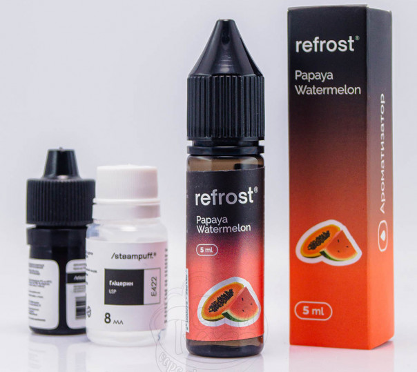 Жидкость Refrost Salt Papaya Watermelon 15ml 50mg на солевом никотине со вкусом арбуза и папайи