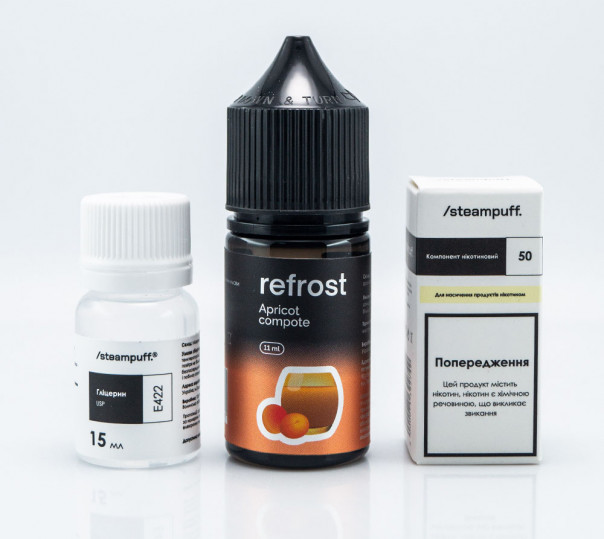 Рідина Refrost Salt Apricot Compote 30ml 50mg зі смаком абрикосового компоту (набір компонентів)