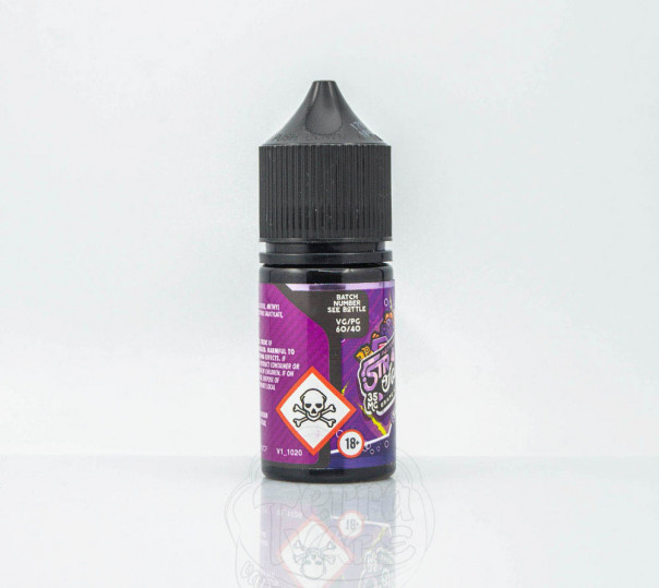 Рідина Strapped Salt Grape Soda Storm 30ml 35mg на сольовому нікотині зі смаком виноградної содової