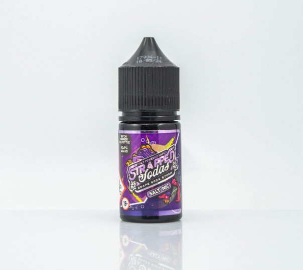 Рідина Strapped Salt Grape Soda Storm 30ml 50mg на сольовому нікотині зі смаком виноградної содової