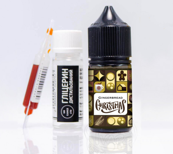 Жидкость UA E-Juice Christmas Limited Salt Gingerbread 30ml 50mg со вкусом имбирного пряника (набор компонентов)