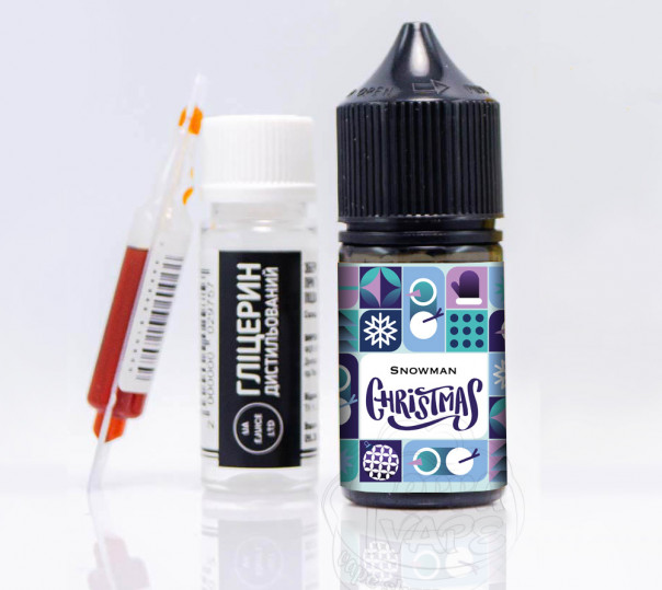 Жидкость UA E-Juice Christmas Limited Salt Snowman 30ml 50mg со вкусом мороженого с прохладой (набор компонентов)