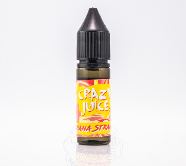 Жидкость Crazy Juice Salt Banana Strawberry 15ml 50mg на солевом никотине со вкусом банана и клубники