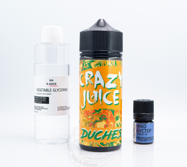 Рідина Crazy Juice Organic Duchess 120ml 6mg зі смаком дюшес (набір компонентів)