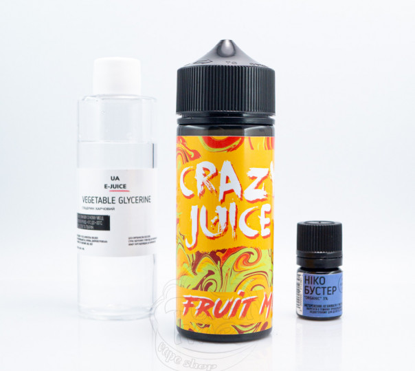 Жидкость Crazy Juice Organic Fruit Mix 120ml 6mg со вкусом цитрусов (набор компонентов)