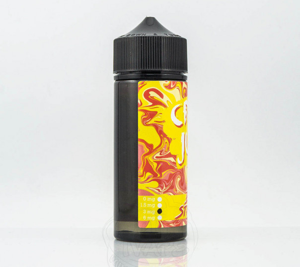 Жидкость Crazy Juice Organic Banana Strawberry 120ml 1.5mg на органическом никотине со вкусом банана и клубники