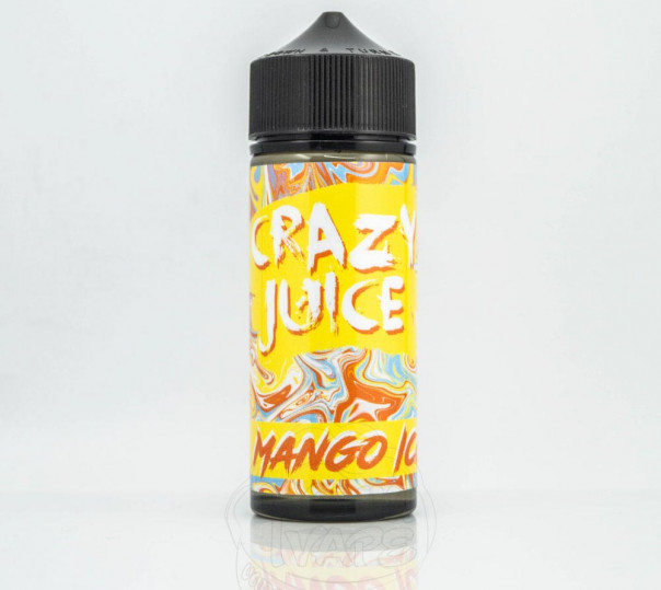 Жидкость Crazy Juice Organic Mango Ice 120ml 0mg  без никотина со вкусом манго с холодком