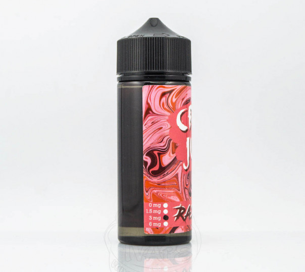 Рідина Crazy Juice Organic Raspberry 120ml 0mg без нікотину зі смаком малини