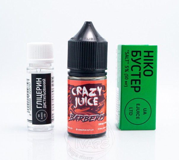 Жидкость Crazy Juice Salt Barberis 30ml 50mg со вкусом барбариса (набор компонентов)