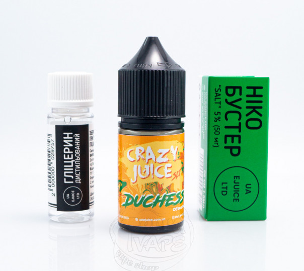 Жидкость Crazy Juice Salt Duchess 30ml 50mg со вкусом дюшес (набор компонентов)