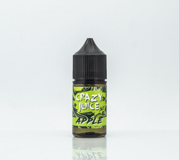 Рідина Crazy Juice Salt Apple 30ml 30mg на сольовому нікотині зі смаком яблука