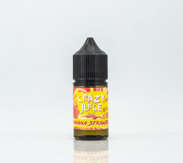 Жидкость Crazy Juice Salt Banana Strawberry 30ml 30mg на солевом никотине со вкусом банана и клубники