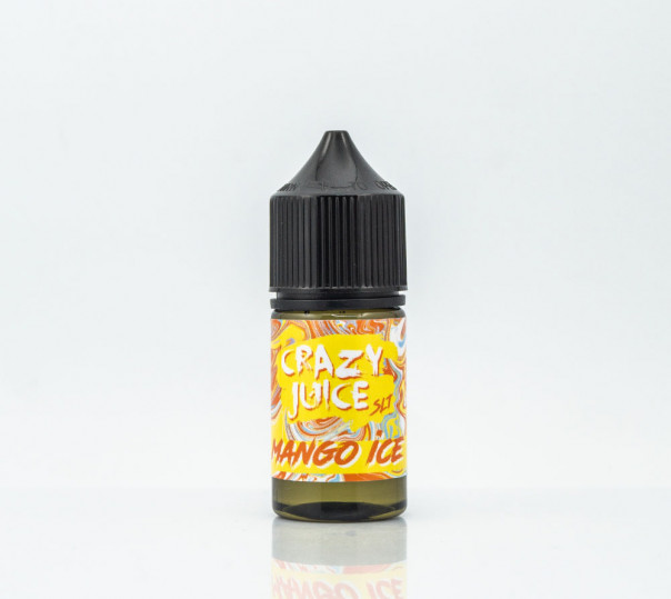 Рідина Crazy Juice Salt Mango Ice 30ml 30mg на сольовому нікотині зі смаком манго з холодком