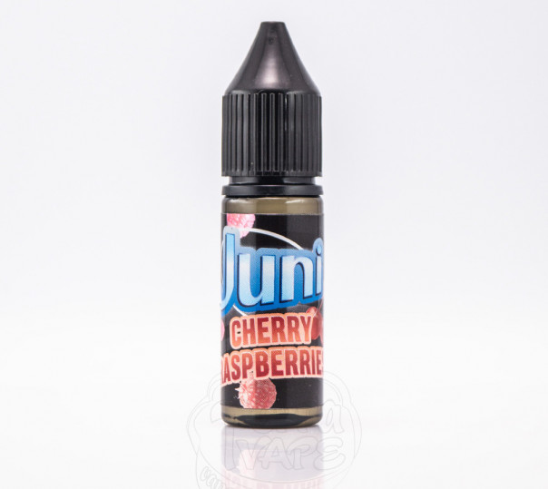 Рідина Juni Silver ICE Salt Cherry Raspberry ICE 15ml 50mg на гібридному нікотині зі смаком вишні з малиною і холодком