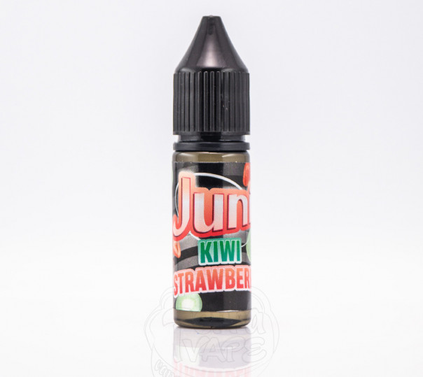 Жидкость Juni Silver ICE Salt Kiwi Strawberry ICE 15ml 50mg на солевом никотине со вкусом клубники с киви и холодком