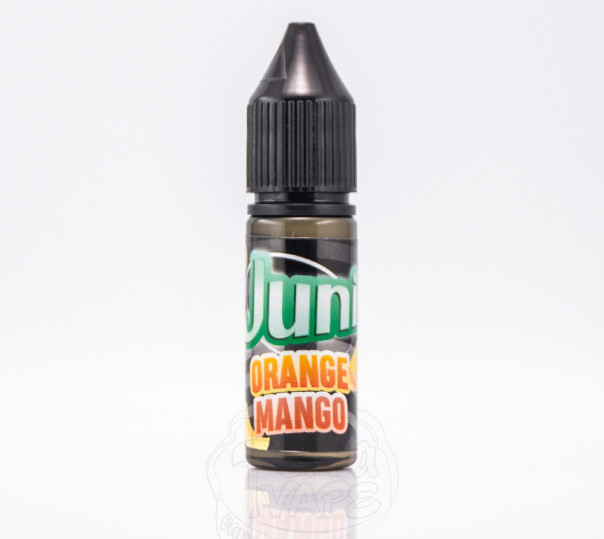 Рідина Juni Silver ICE Salt Orange Mango ICE 15ml 30mg на гібридному нікотині зі смаком апельсину з манго та холодком