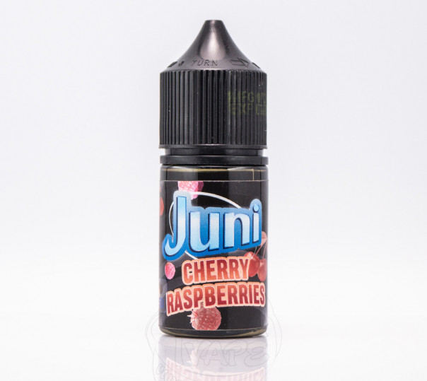 Жидкость Juni Silver ICE Salt Cherry Raspberry ICE 30ml 50mg на гибридном никотине со вкусом вишни с малиной и холодком