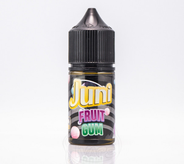 Рідина Juni Silver ICE Salt Fruit Gum ICE 30ml 30mg на гібридному нікотині зі смаком фруктової жуйки з холодком