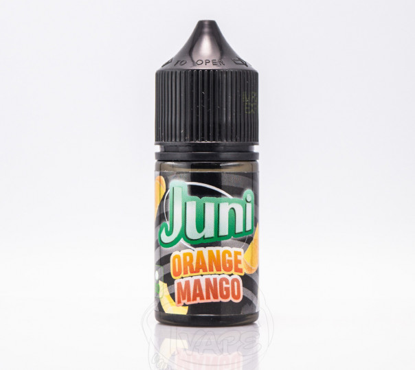 Жидкость Juni Silver ICE Salt Orange Mango ICE 30ml 30mg на гибридном никотине со вкусом апельсина с манго и холодком