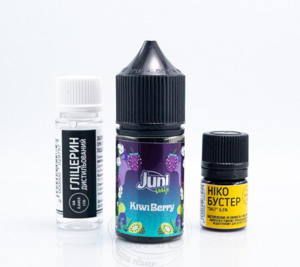 Рідина Juni Mix Salt Kiwi Berry 30ml 50mg зі смаком ківі та ягід (набір компонентів)