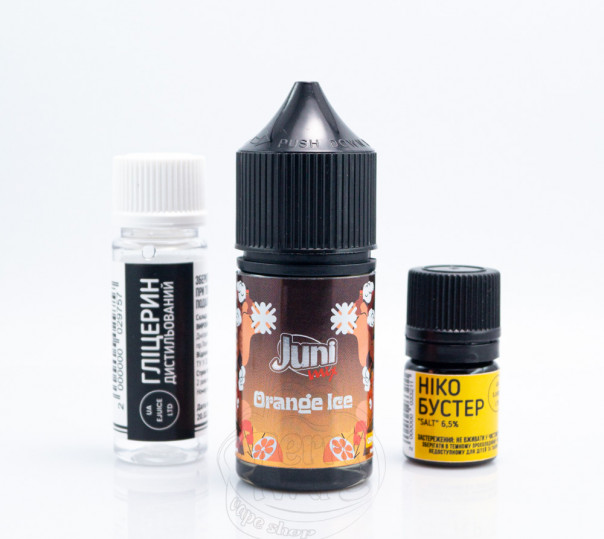 Жидкость Juni Mix Salt Orange Ice 30ml 65mg со вкусом апельсина с холодком (набор компонентов)