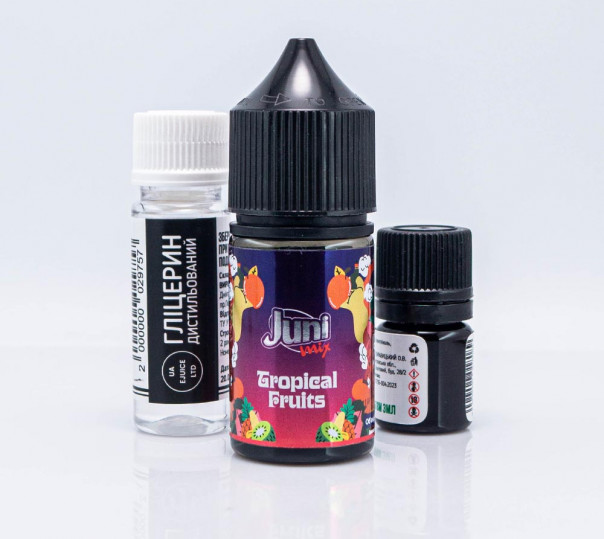 Рідина Juni Mix Salt Tropical Fruits 30ml 65mg зі смаком тропічних фруктів (набір компонентів)