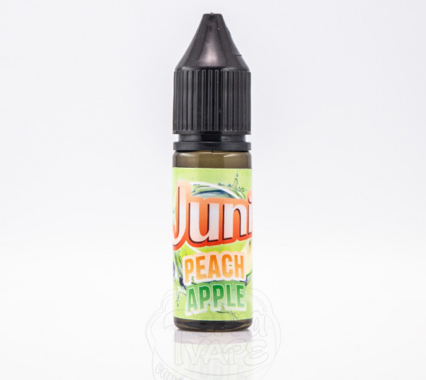 Рідина Juni Salt Peach Apple 15ml 50mg на сольовому нікотині зі смаком персика і яблука