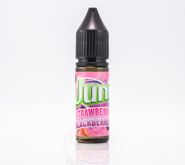 Рідина Juni Salt Strawberry Blackberries 15ml 30mg на сольовому нікотині зі смаком полуниці та ожини