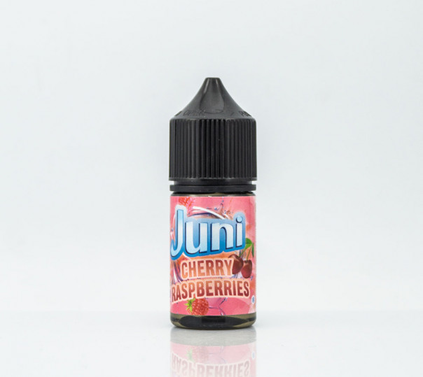 Жидкость Juni Salt Cherry Raspberry 30ml 30mg на солевом никотине со вкусом вишни с малиной