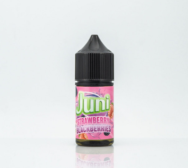 Жидкость Juni Salt Strawberry Blackberries 30ml 30mg на солевом никотине со вкусом клубники и ежевики