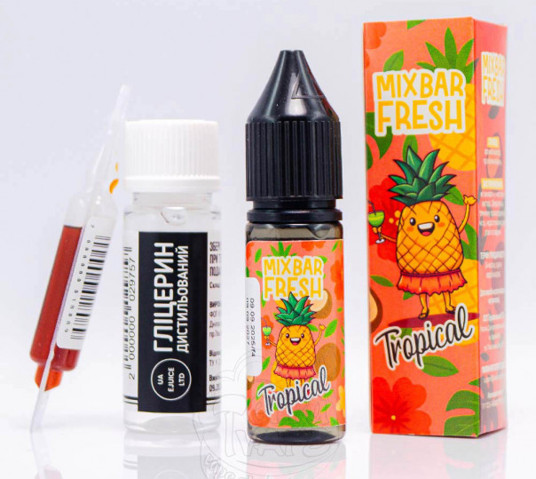 Рідина Mix Bar Fresh Salt Tropical 15ml 50mg зі смаком тропічних фруктів (набір компонентів)